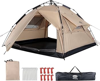 Amazon | GOGlamping テント ワンタッチテント 3人用 4人用 キャンプ Amazon | GOGlamping テント ワンタッチテント 3人用 4人用 キャンプ