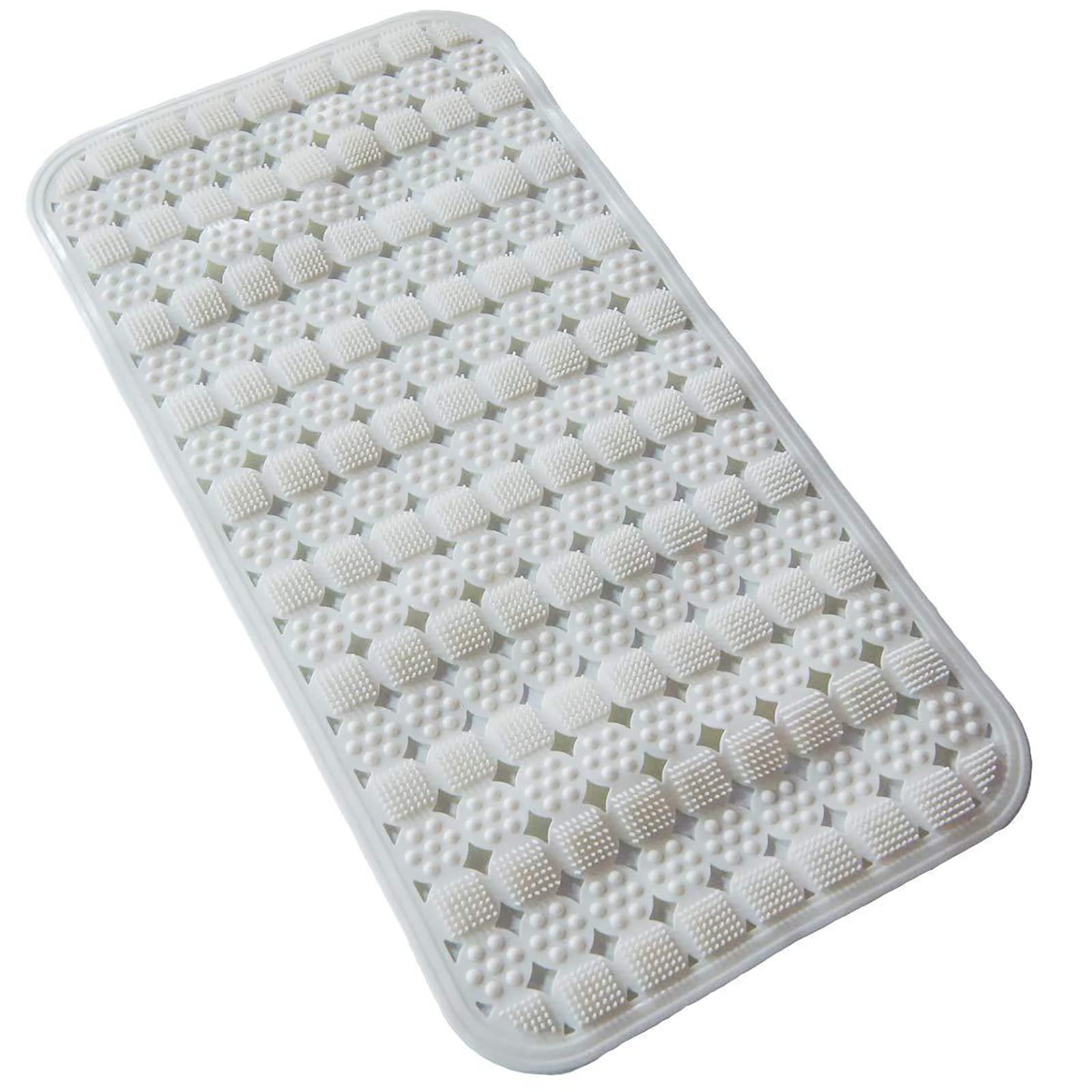 Tapis de bain antidérapant contre l'eau stagnante en PVC lavable 70 x 36 cm