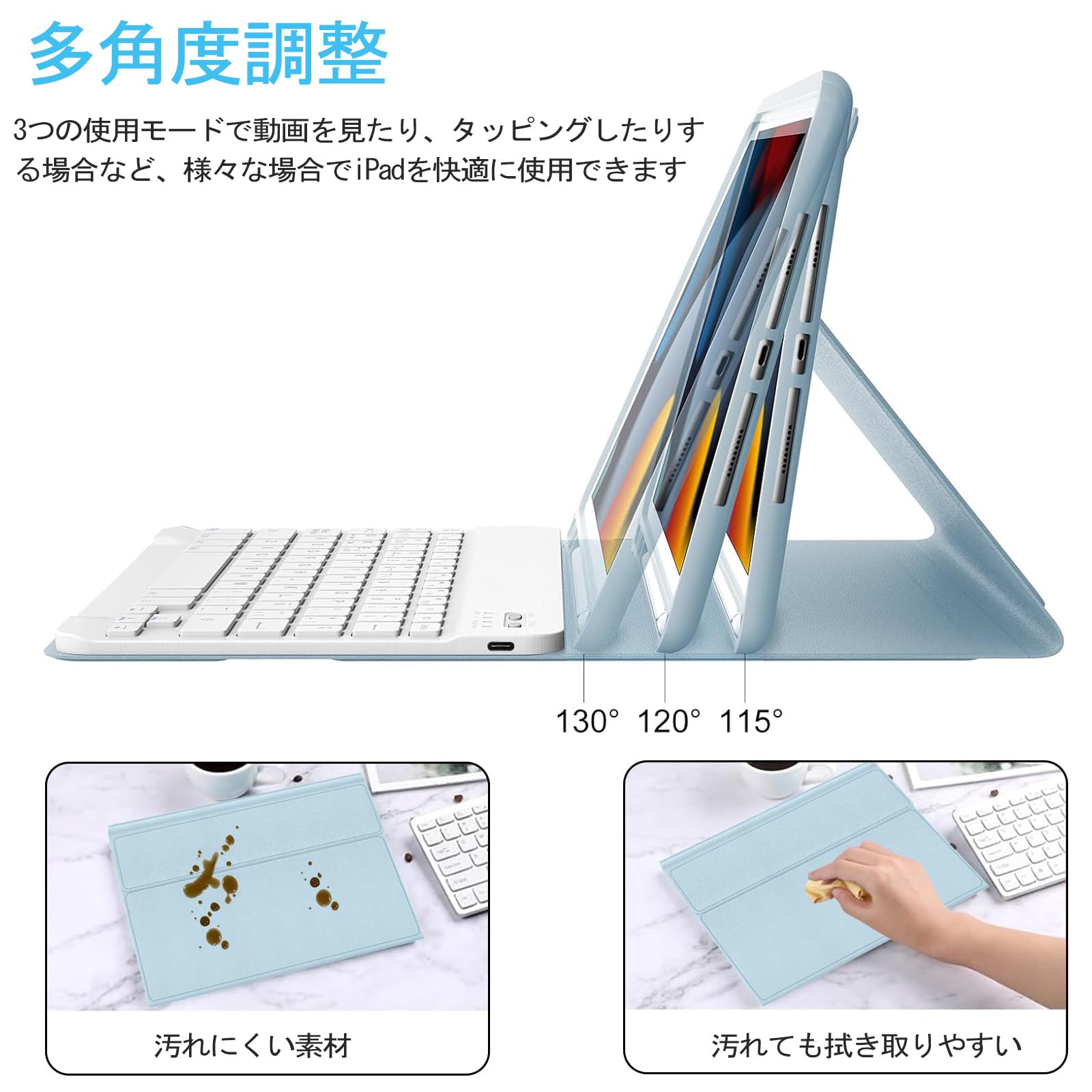 Amazon.co.jp: SENGBIRCH iPad キーボード付きケース 第6世代 第5世代