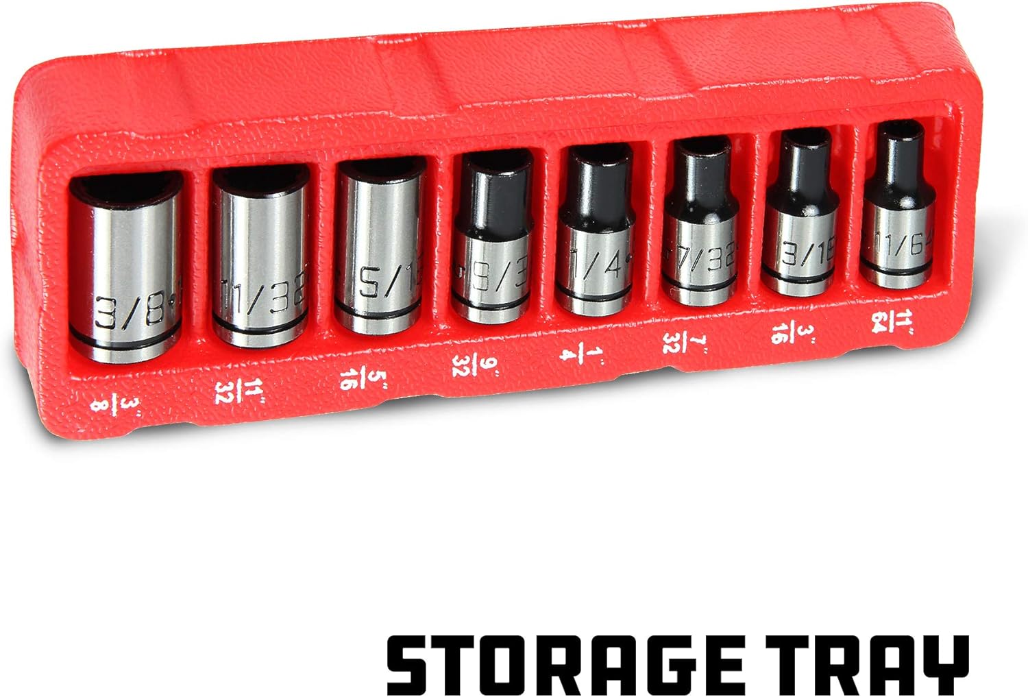 Powerbuilt 8-Piece 1/4-Inch Drive Universal Spline Socket Set with Dual Finish – Fits SAE, Metric, Hex, 6-Point, 12-Point, E-Torx, Spline, and Square Fasteners - 642053