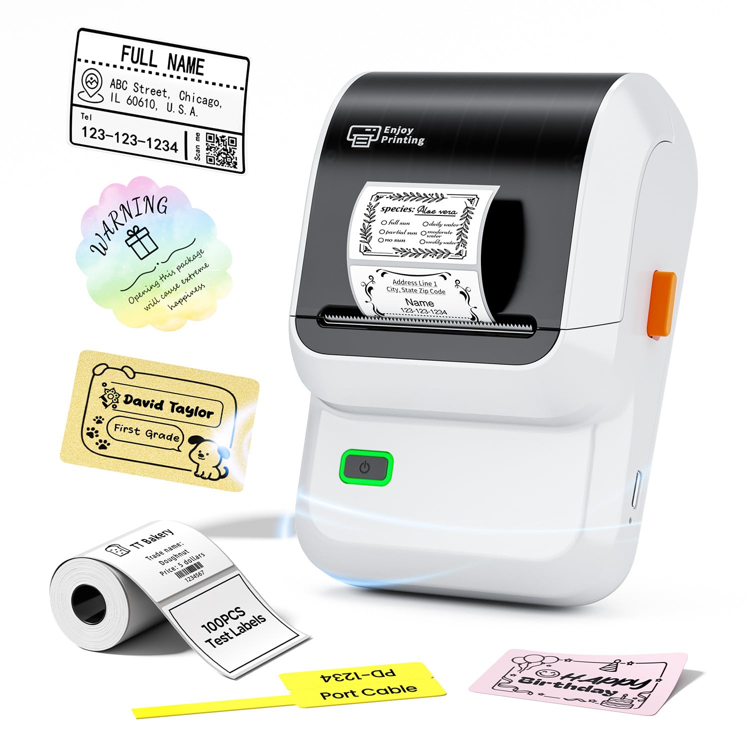 Ponek Label Makers, Bluetooth Thermal Sticker Printer with 6000+ Templates