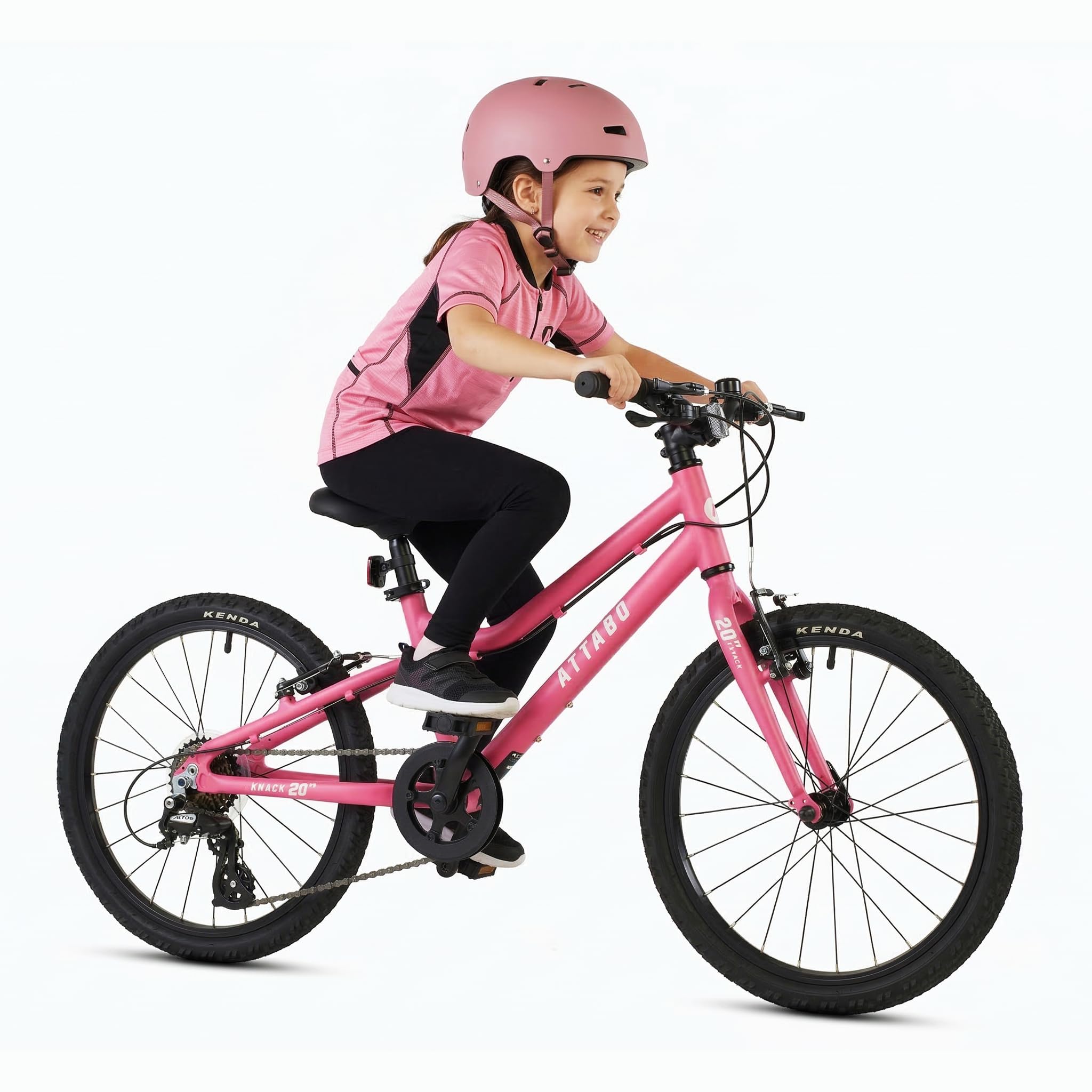 ATTABO Knack 20 – Kinderfahrrad (5–9 Jahre) mit leichtem Aluminiumrahmen, 20-Zoll-Rädern, Stahlgabel, für 110–135 cm Körpergröße, stabile Konstruktion, komfortabel und sicher bei jeder Fahrt