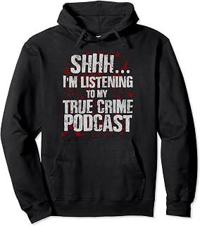 Funny Murderino Shirt Obsessed Junkie True Crime Podcast Pullover Hoodie