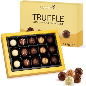 Holiday Assorted Chocolate Truffle Gift Box - 15 Count. Ideal Assorted Chocolate Gift Box for Easter, Anniversary, Birthday and Special Occasions, Perfect for Sharing with Loved Ones