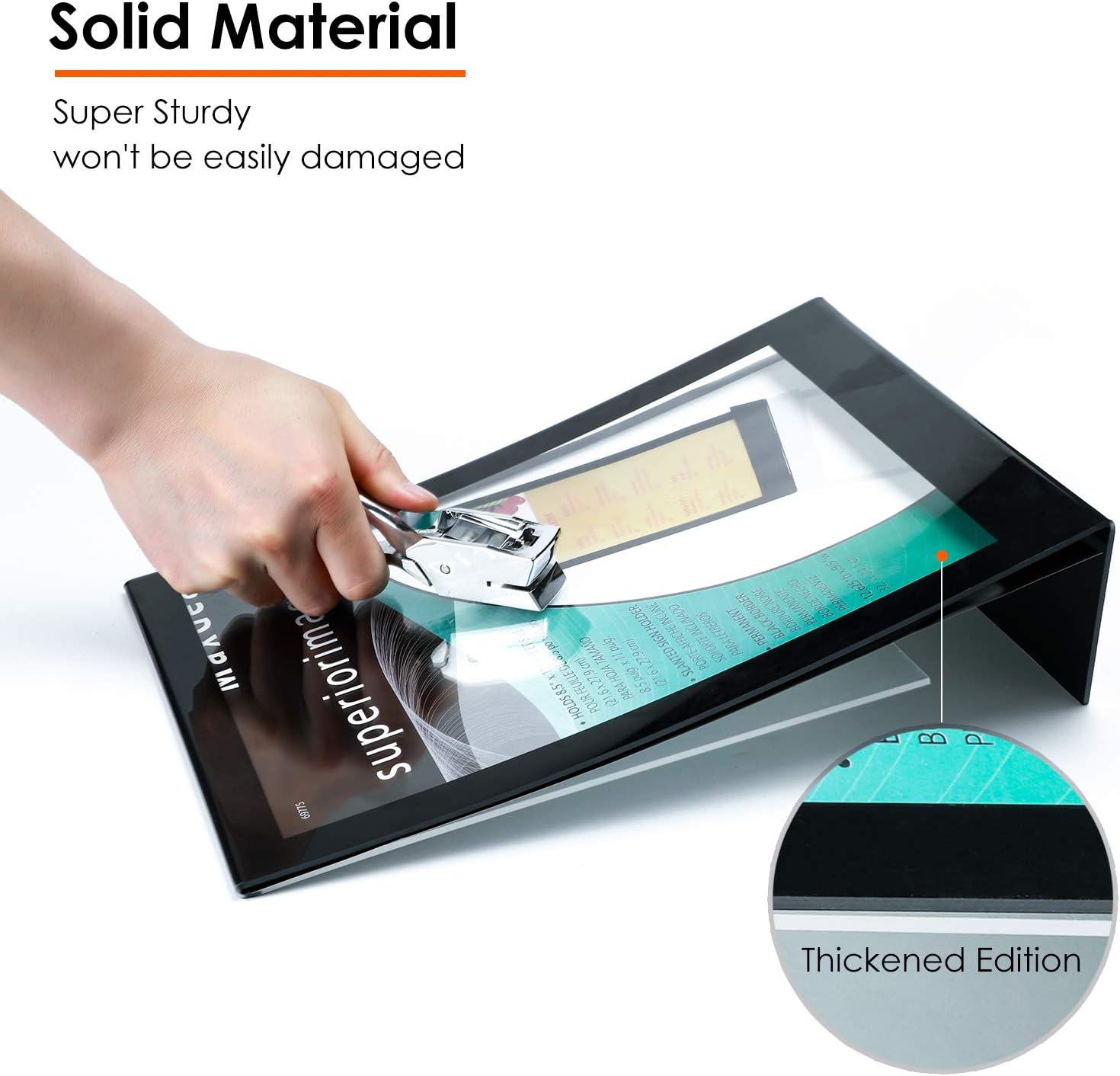 MaxGear Slant-Back Sign Holder, Acrylic Sign Holders, Clear Acrylic Stand Holder 8.5 X 11 inches, Extra Thick Sign Holder, Display Stand Ad Frame for Office, Home, Store, Restaurant, 6 Pack : Office Products