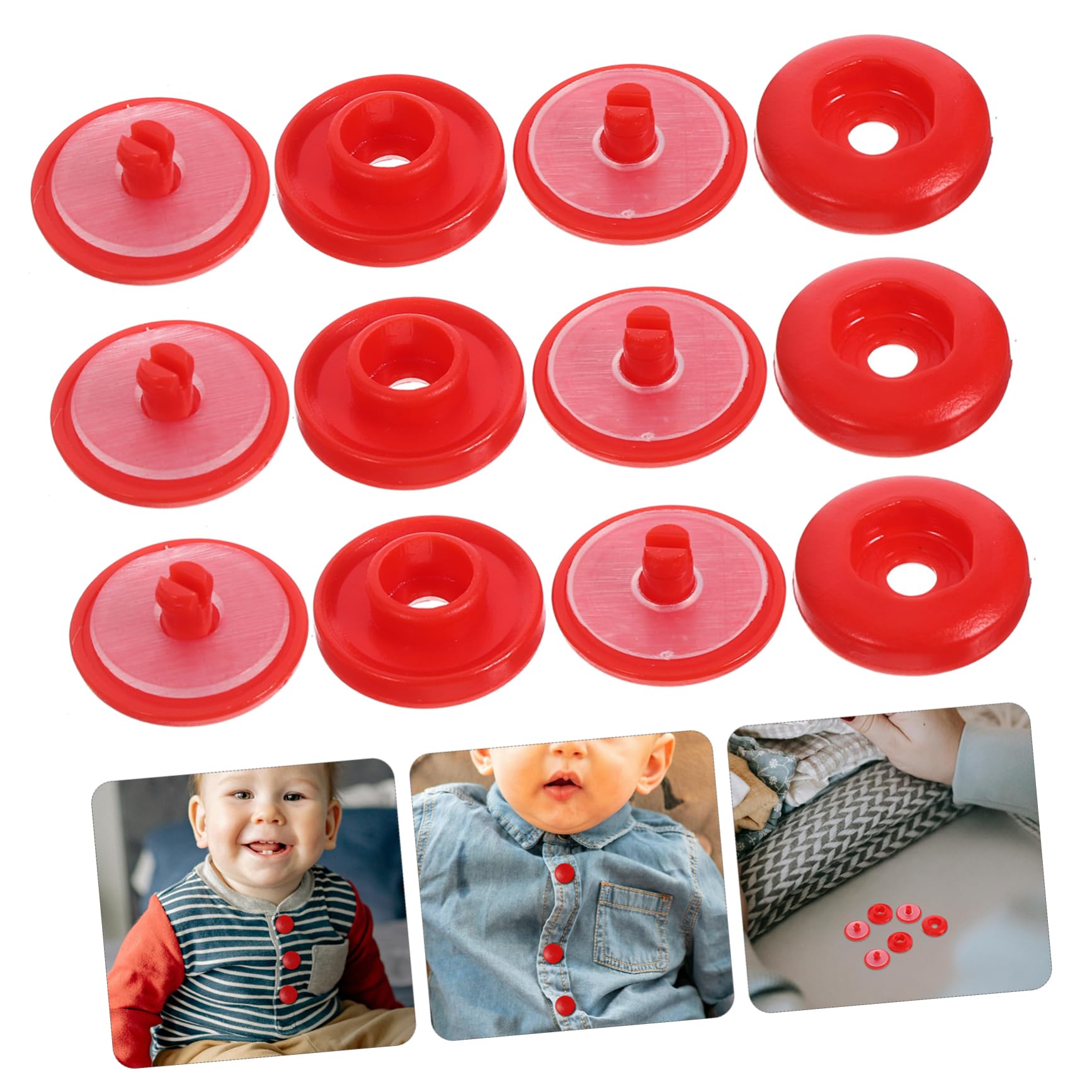 Lurrose 300sätze Snap Buttons Für Kleidung Druckknöpfe Für Bastelprojekte Nähzubehör Für Babybekleidung Hosen Und