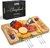 Set de Tabla de Charcutería de Bambú SMIRLY con Accesorios de Servicio | Regalo de Estreno de Casa, Baby Shower y Cumpleaños para Mujeres, Diseñado para Servir Quesos, Bocadillos, Frutas y Aperitivos 1