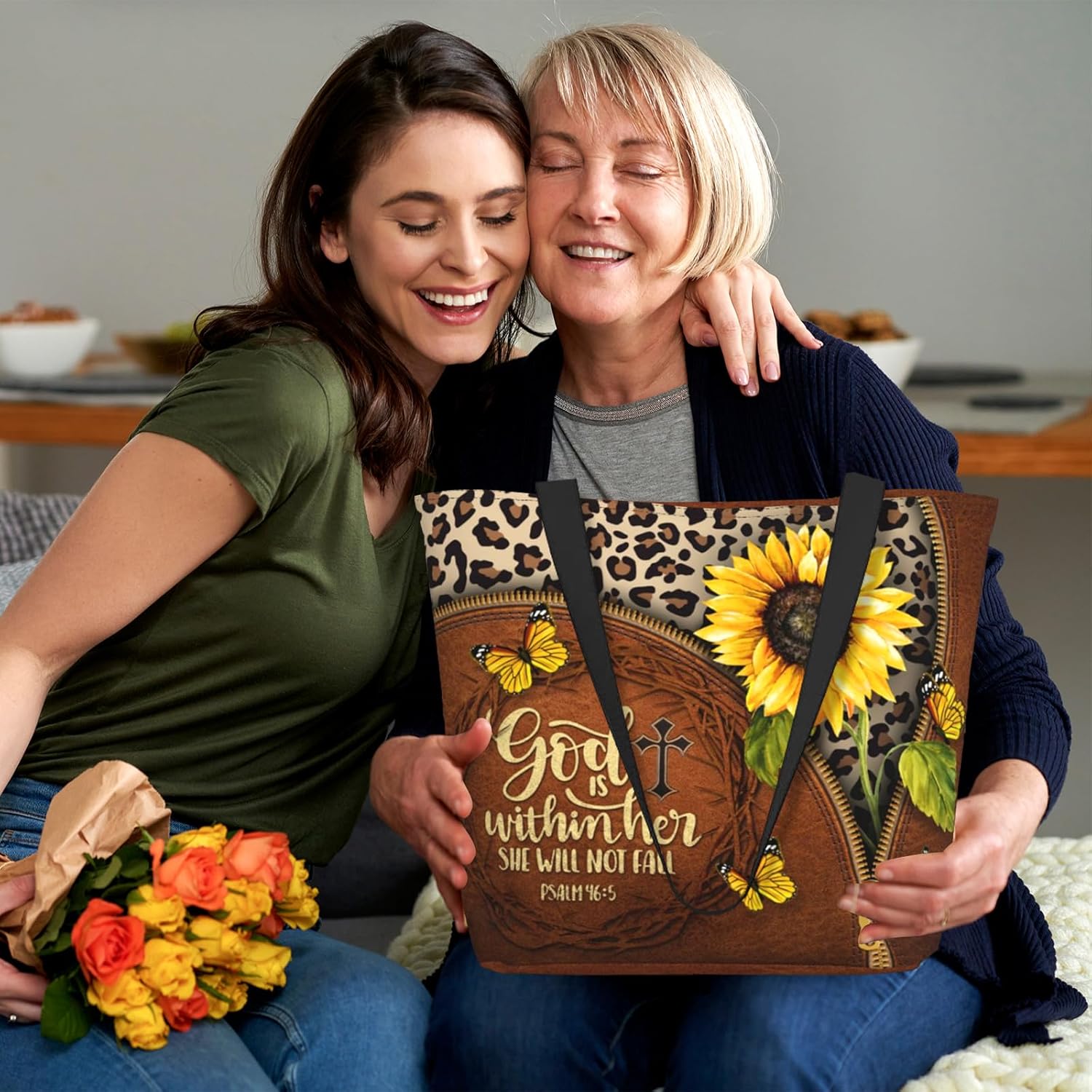 Bible Tote Bags for Women Christian Gifts Religious Church Shoulder Bag - Image 6