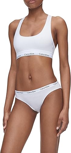 Miniatura 2 de Calvin Klein - Calzones bikini elásticos de algodón con logotipo de carrusel para mujer, paquete múltiple, NegroBlancoGris (BlackWhiteGrey Heather)