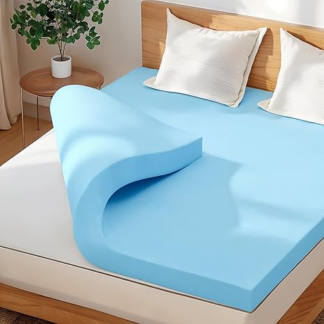 CHUN YI Memory Foam Mattress Topper King, 4 Inch Gel Infused Bed Topper for Pressure Relief, Soft Foam Mattress Pad for King Size Bed, CertiPUR-US Certified