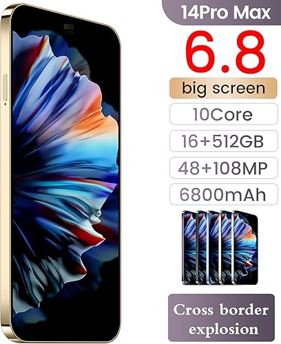 Miniatura 2 de 14 ProMA X - Teléfono celular desbloqueado, batería de larga duración de batería de 6.82 pulgadas, pantalla HD desbloqueada, 16+512 GB Android 13.0