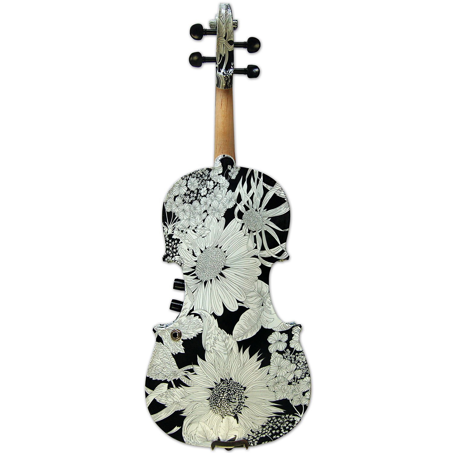 Aliyes faite à la main femmes/Gril électrique et acoustique pour violon 4/4 Taille complète kit pour violon en bois massif avec Ébène Fittings-kit YSDS-1310