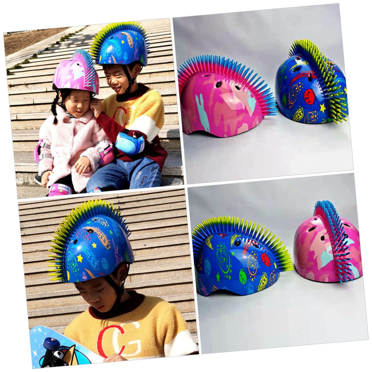TOYANDONA Casco de Bicicleta para Niñas Protección Multideporte con Ventilado para Patinaje y Skate