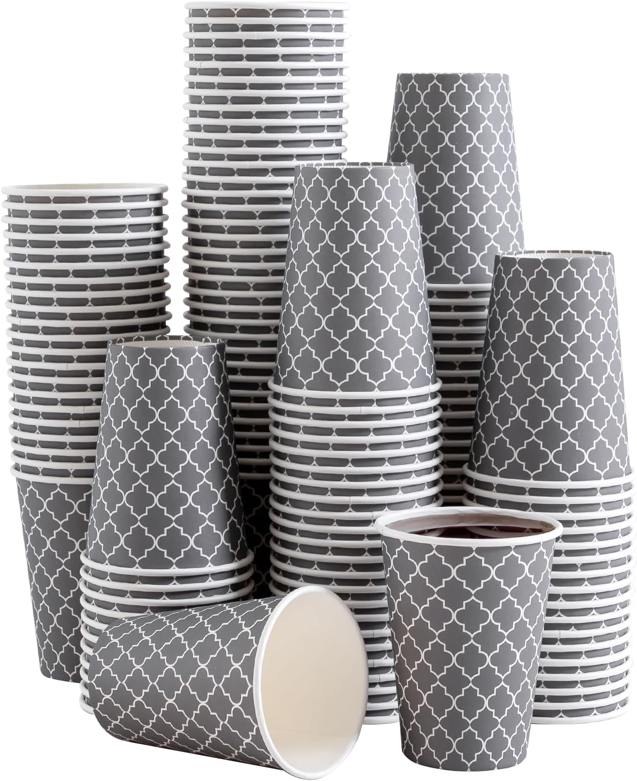 - Lamosi Coffee Cups 12 oz 180 Pack, Disposable Paper Coffee Cups, Disposable Cups,12 oz Hot Cup,12oz Paper Insulated Cup for Cold Hot Drinks (No Lids)