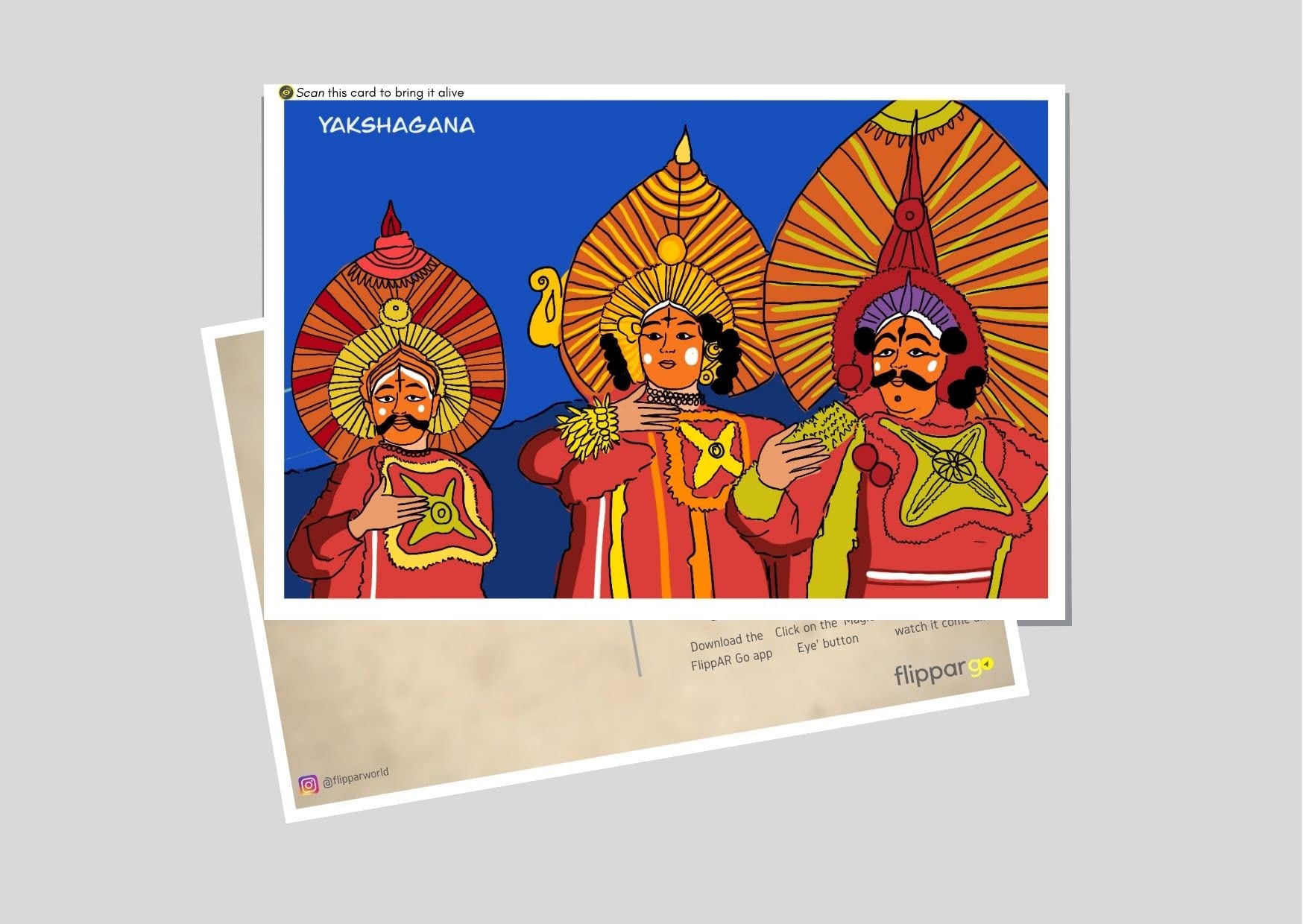 FlippAR - Dance Forms of Karnataka Postcards That Come Alive in Augmented Reality……