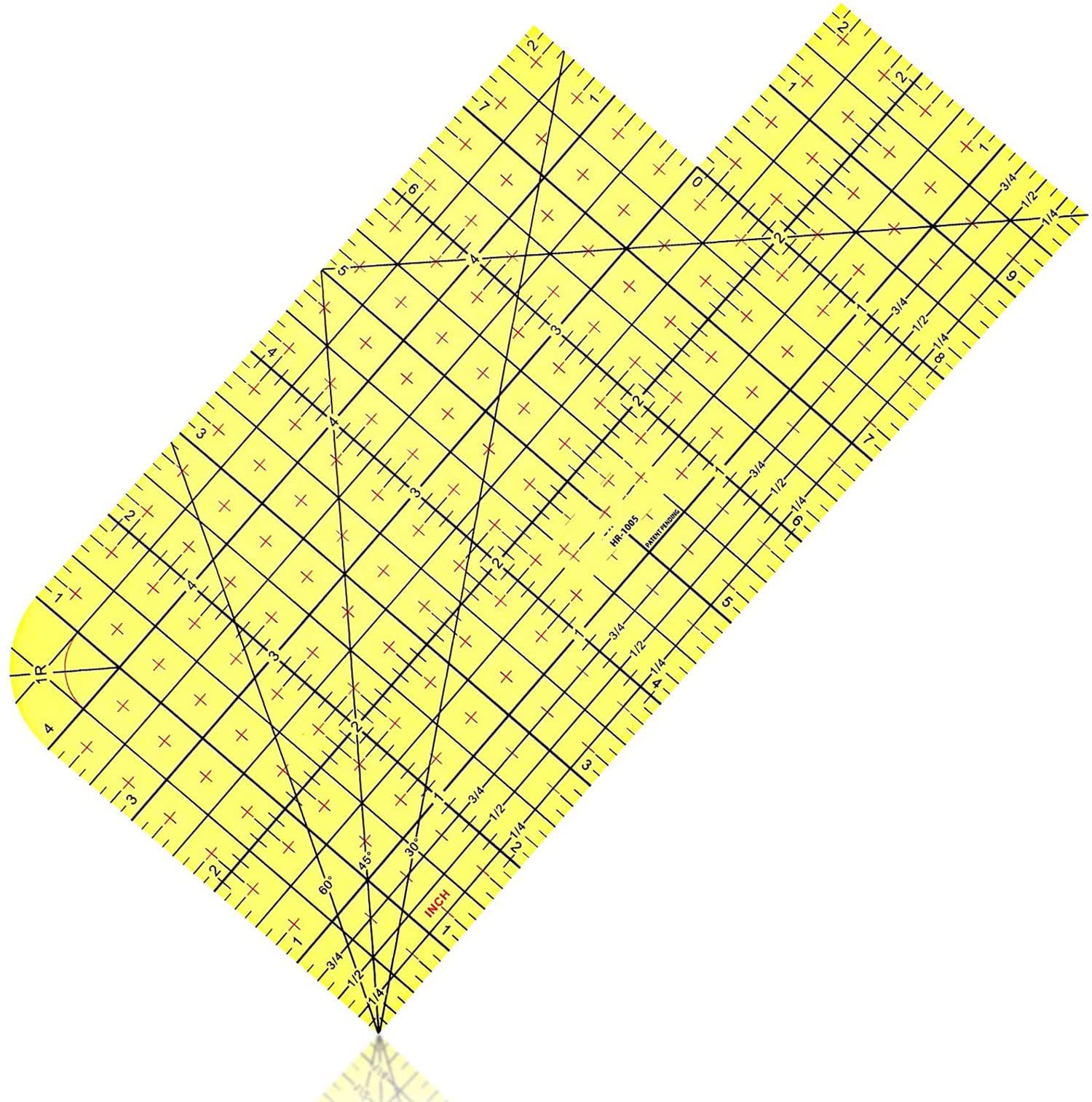 ELECDON Hot Ironing Measuring Ruler, Heat Resistant Sewing Tool for Quilting and Press Work, 10 Inches (5 x 10 Inch)