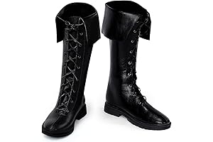 Medieval Renaissance Genuine Leather Pirate Boots for Costume Play