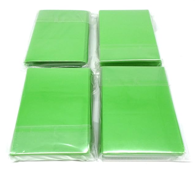 docsmagic.de 4 x 60 Double Mat Light Green Card Sleeves Small Size 62 x 89 - Verde Claro - Mini Fundas - YGO