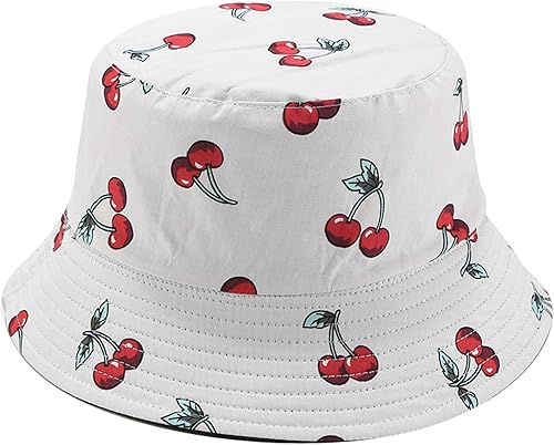 Mashiaoyi Sombrero de pescador reversible de doble cara con estampado unisex