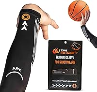 The Ringer Hoops Basketball Shooting Sleeve - Arm Trainer with Arc Lines for Perfect Shot Form & Alignment