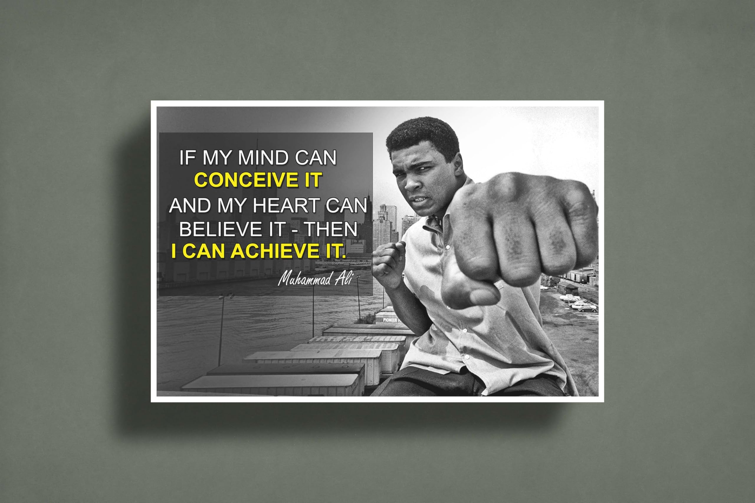 Muhammad Ali Live Every Day Motivational Quote Boxing Poster Wall Art No Frame E - Foto 8