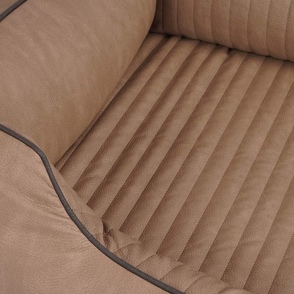 Knuffelwuff Cama ortopédica para Perros Tampa de Piel sintética Acolchada con láser, XL, 105 x 75 cm, Color Camel