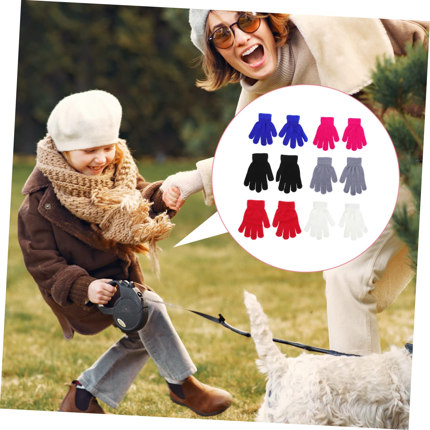 LIFKOME 42pares Guantes De Invierno Para Niño Niña Cálidos y Duraderos Para Actividades Al Aire y Deportes Paquete