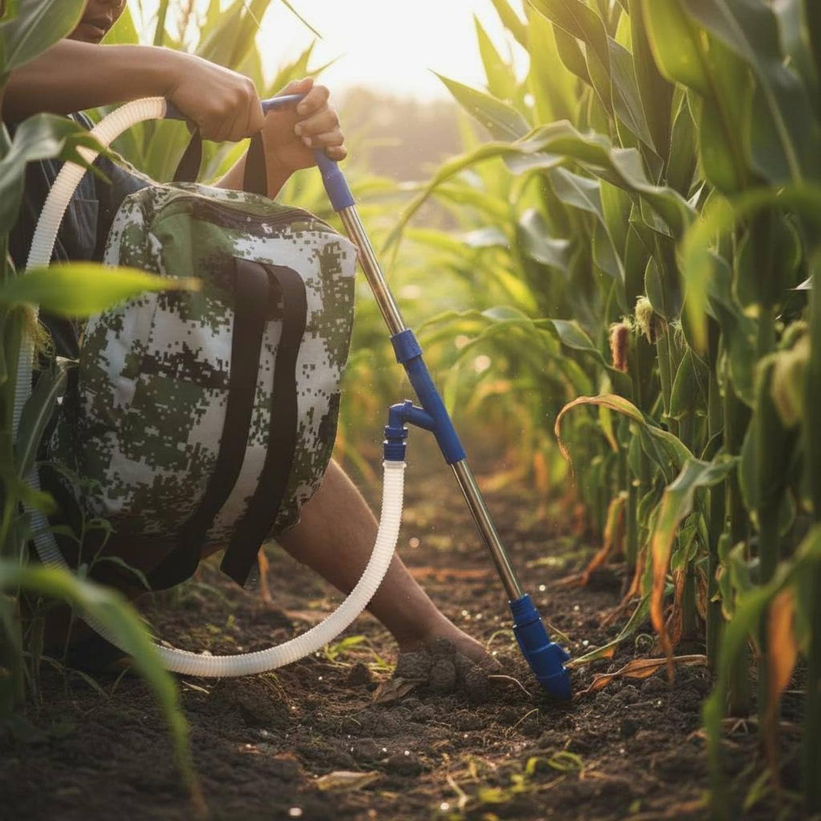 predolo Spandiconcime a Zaino Multifunzione Applicatore di Fertilizzante Manuale Portatile Attrezzatura Agricola per Agricoltori, Giardinieri, Agricoltura, Blu-verde, Ss Tutto-in-uno