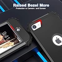 Vista 6 de IDweel Funda para iPod Touch de 7ª generación con 2 protectores de pantalla, híbrida 3 en 1, a prueba de golpes, delgada, resistente, carcasa