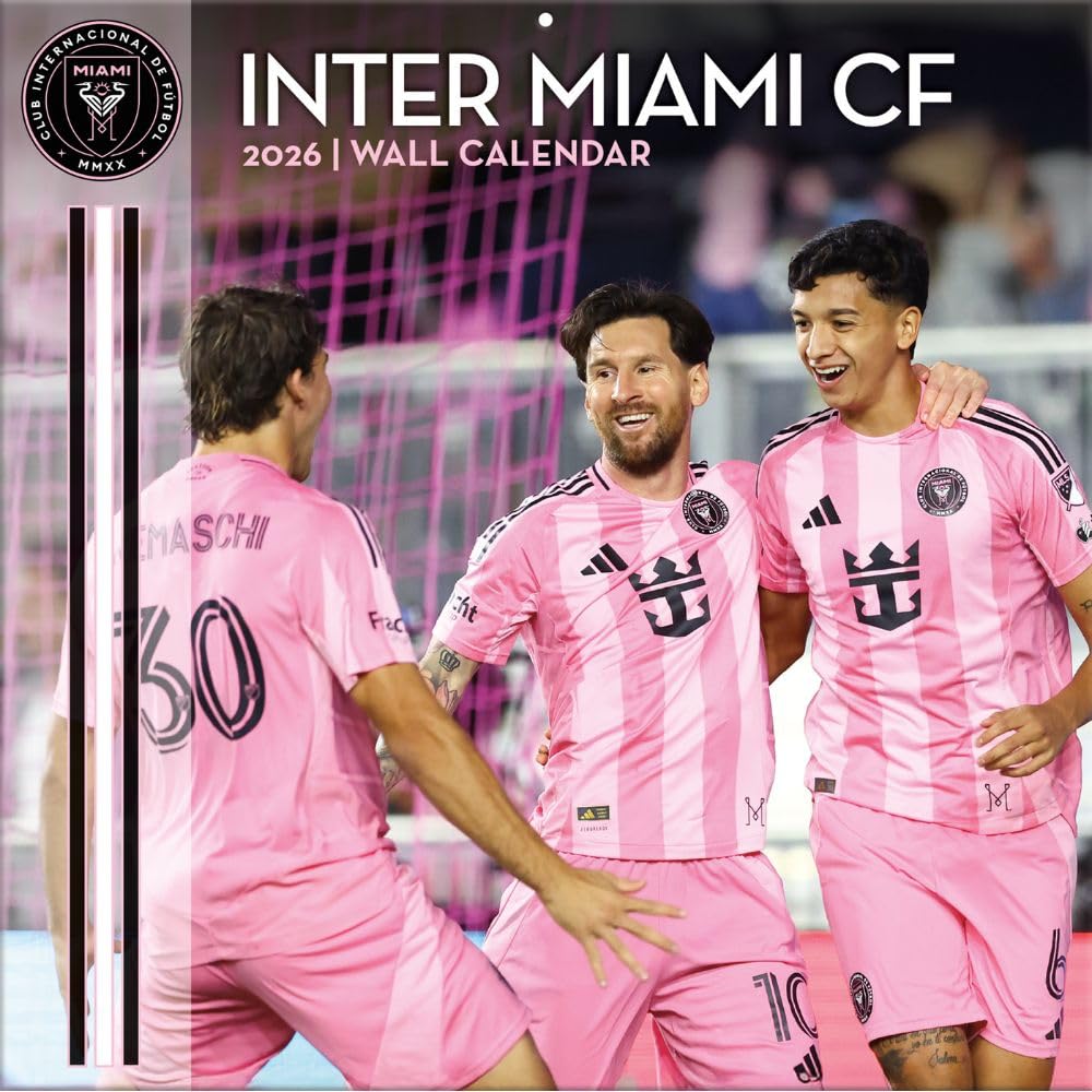 2026 CALENDAR INTER MIAMI CF MONTH TO VIEW SQUARE WALL CALENDAR OFFICIAL PRODUCT