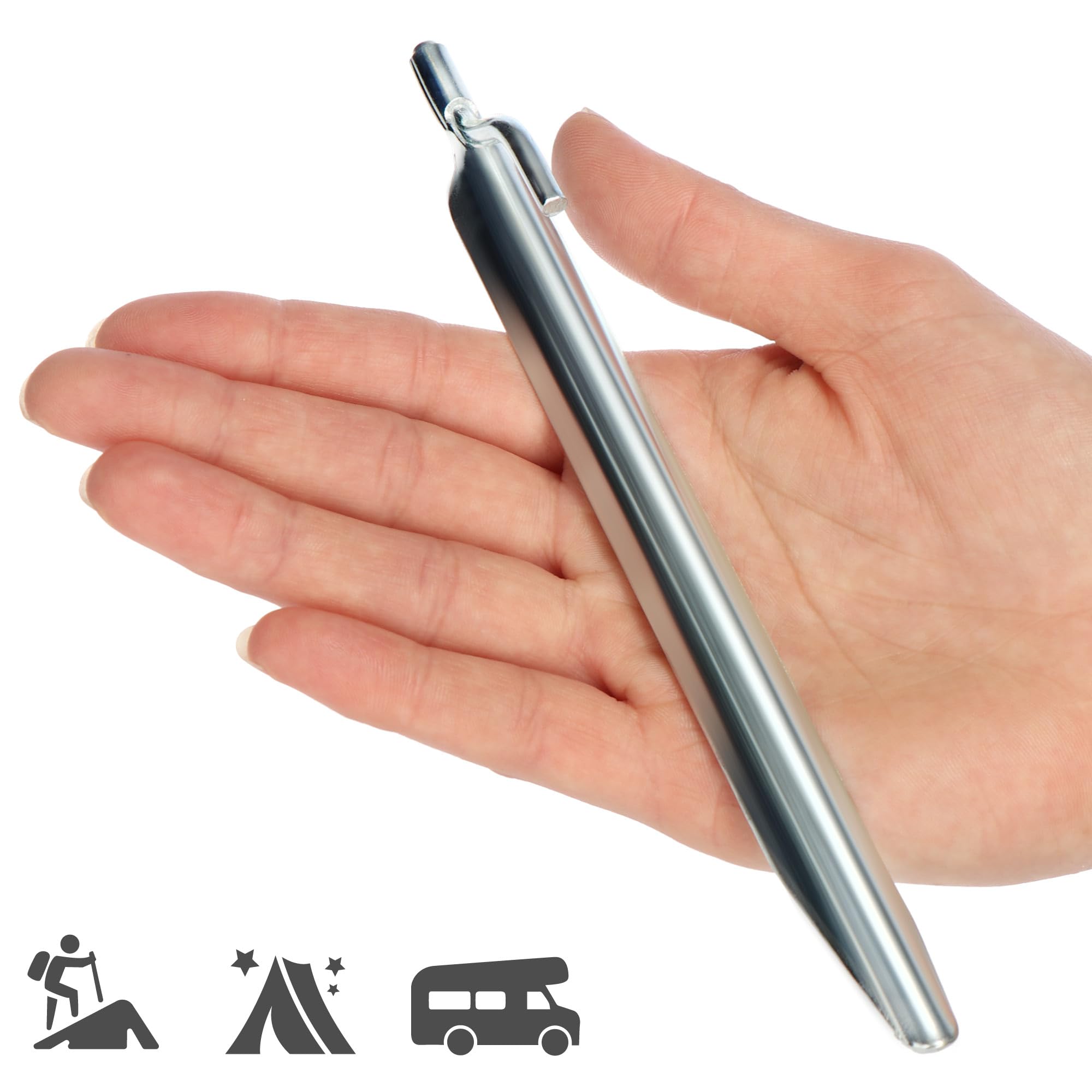 COM-FOUR® 8x sledzie do namiotu wykonane ze stali - solidne sledzie w ksztalcie litery V na kemping i na zewnatrz - idealne do normalnego podloza