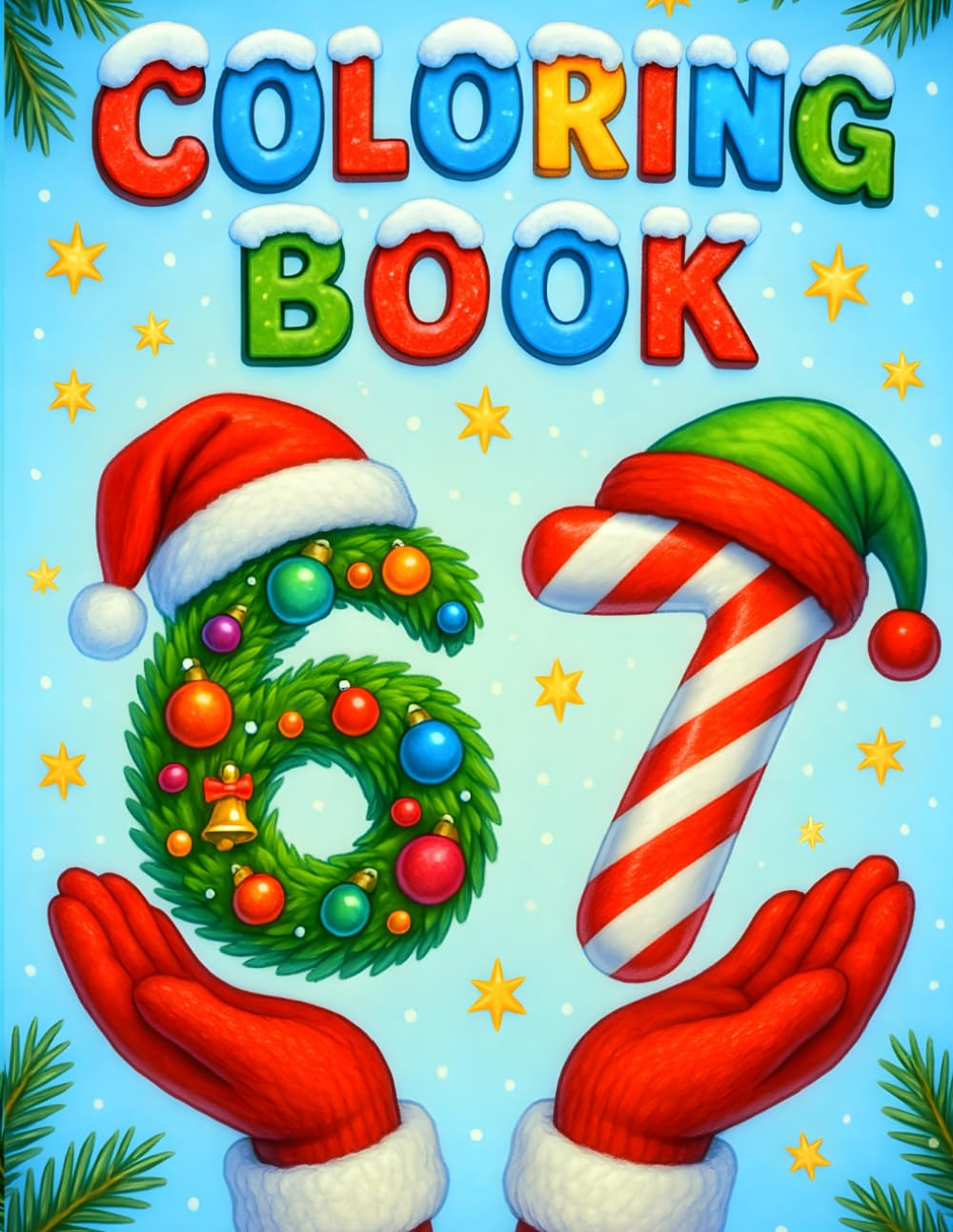 67 Coloring Book - Christmas Cool Edition, 6-7 Six Seven Meme for Kid, Kids (67 Coloring & Activity Books for Kids)