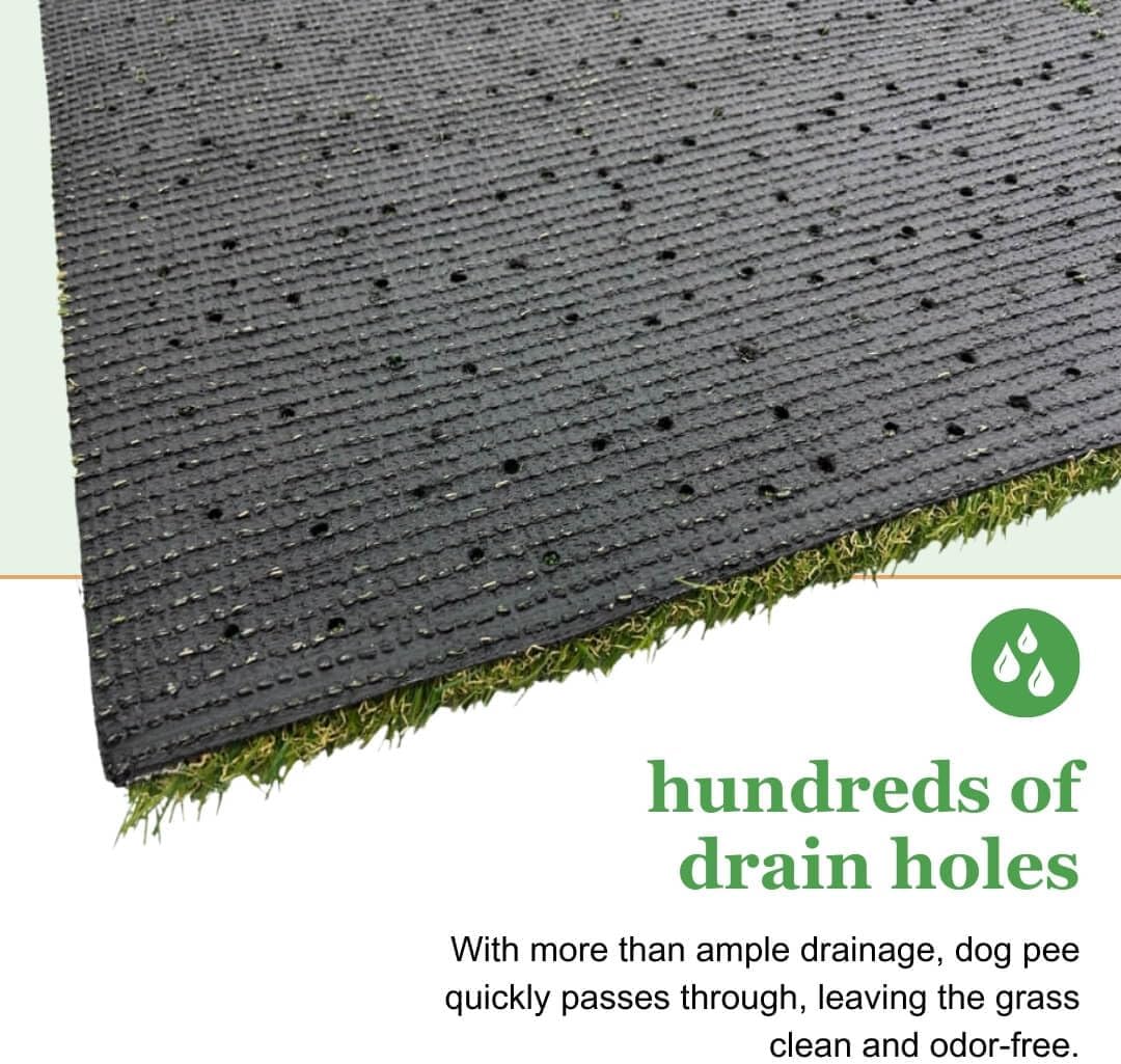 Porch Potty Artificial Grass for Dogs - Outdoor Dog Potty Grass - Dog Grass Pee Pad with Drainage Hole - Replacement Grass Standard - Standard Sized Synthetic Grass - 4ft x 2ft