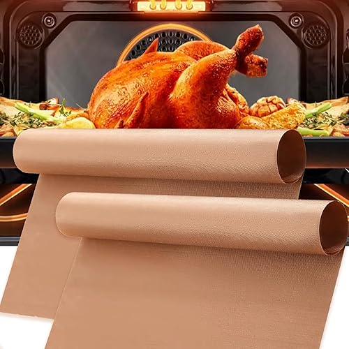 Wah Shing Yuen Revestimientos de horno para la parte inferior del horno, paquete de 6 alfombrillas reutilizables para parrilla al aire libre,