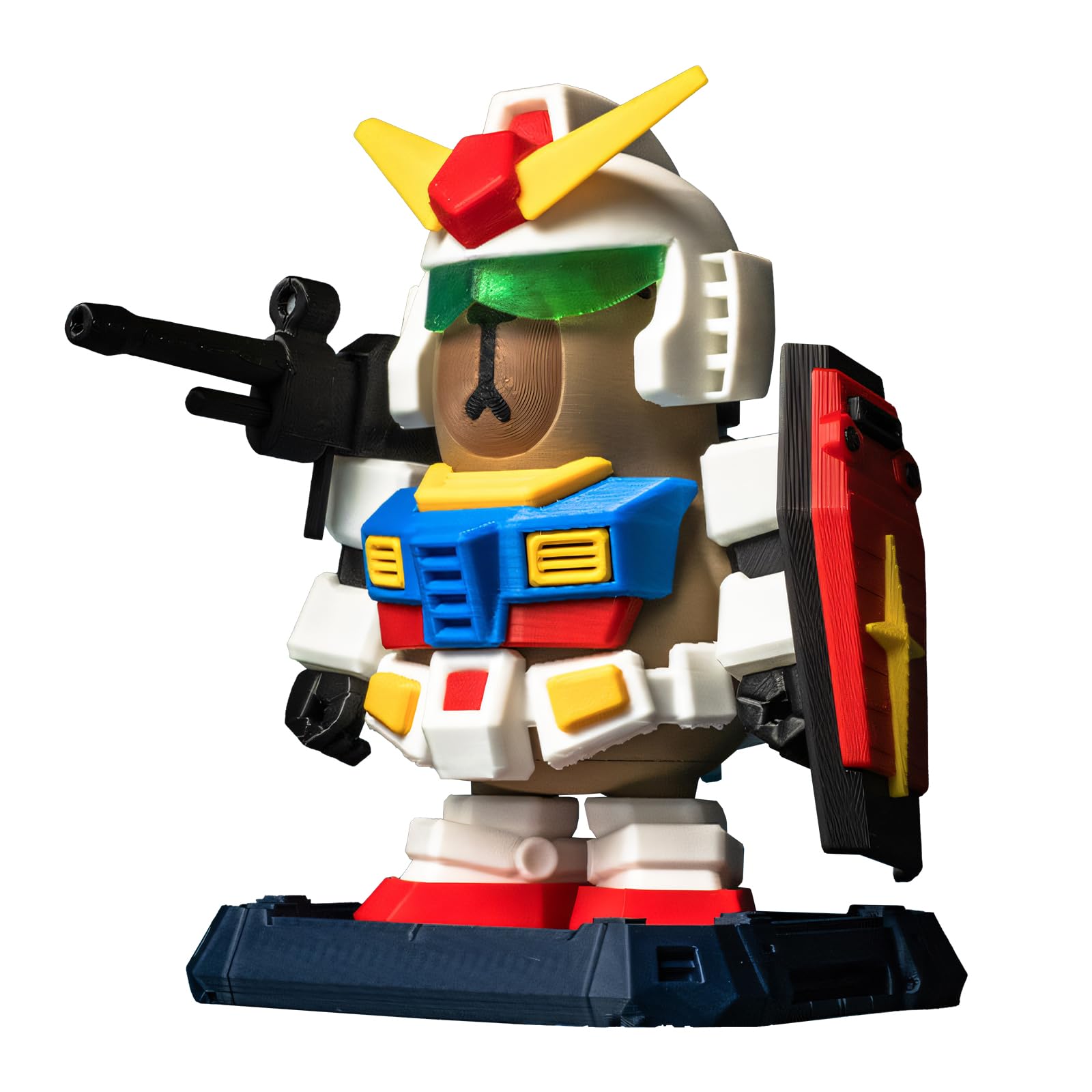 zhongko Magnetic Capybara Figurine, 3D Printed Detachable Mechanical Armour Desktop Toy