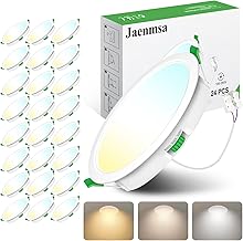 Jaenmsa LED Recessed Spotlight 230 V Dimmable, 12 W Flat 125-135 mm Installation Diameter, IP44 LED Spotlight, Ceiling Spotlights, Warm White, Neutral White, Cool White for Bathroom, Kitchen, Living