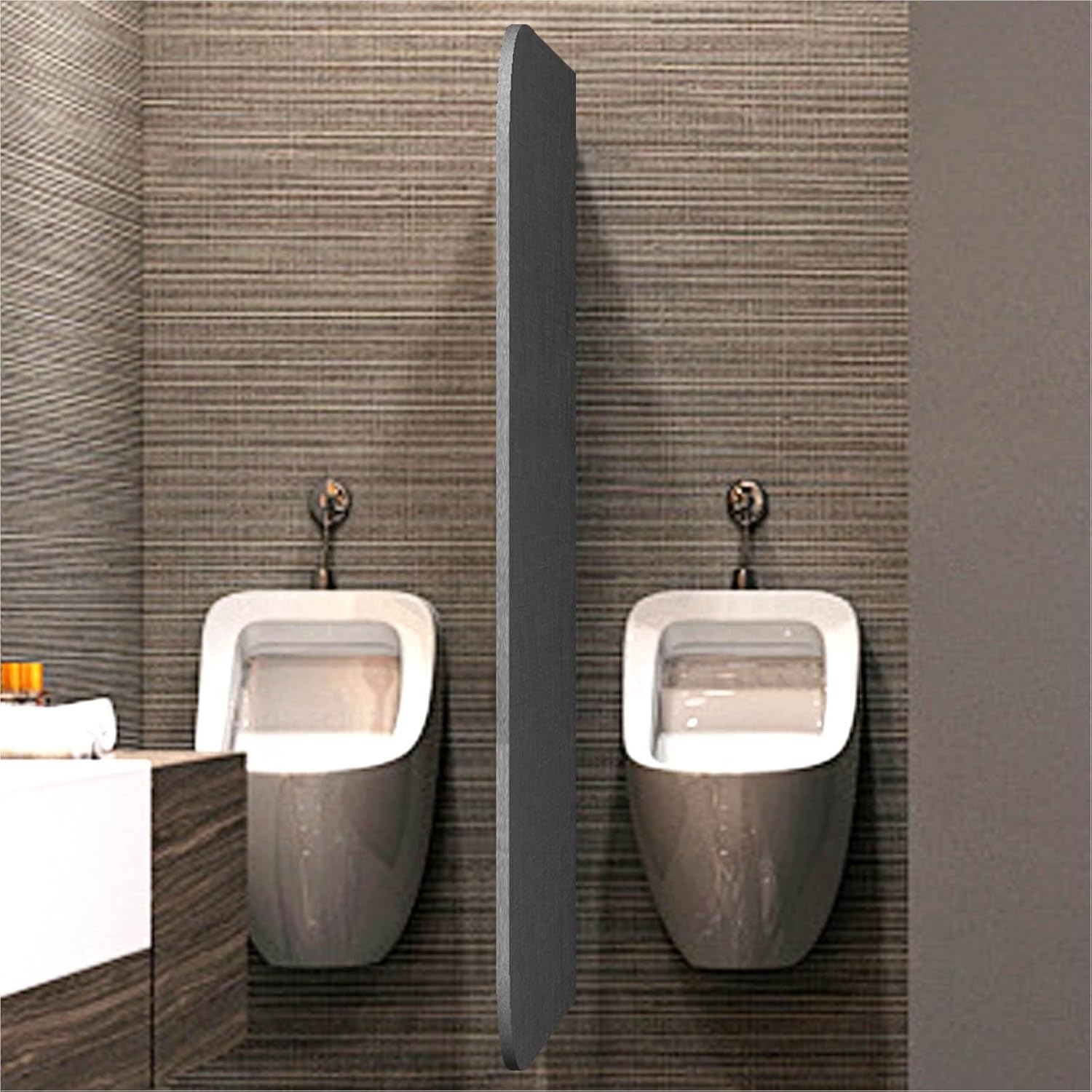 Wall-Mounted Restroom Partitions, Toilet Partition with Accessories, Men’s Urinal Privacy Screen Divider Partition, Waterproof Toilet Partition Baffle, for Shopping Malls Hotel and Bars, 1 PCS
