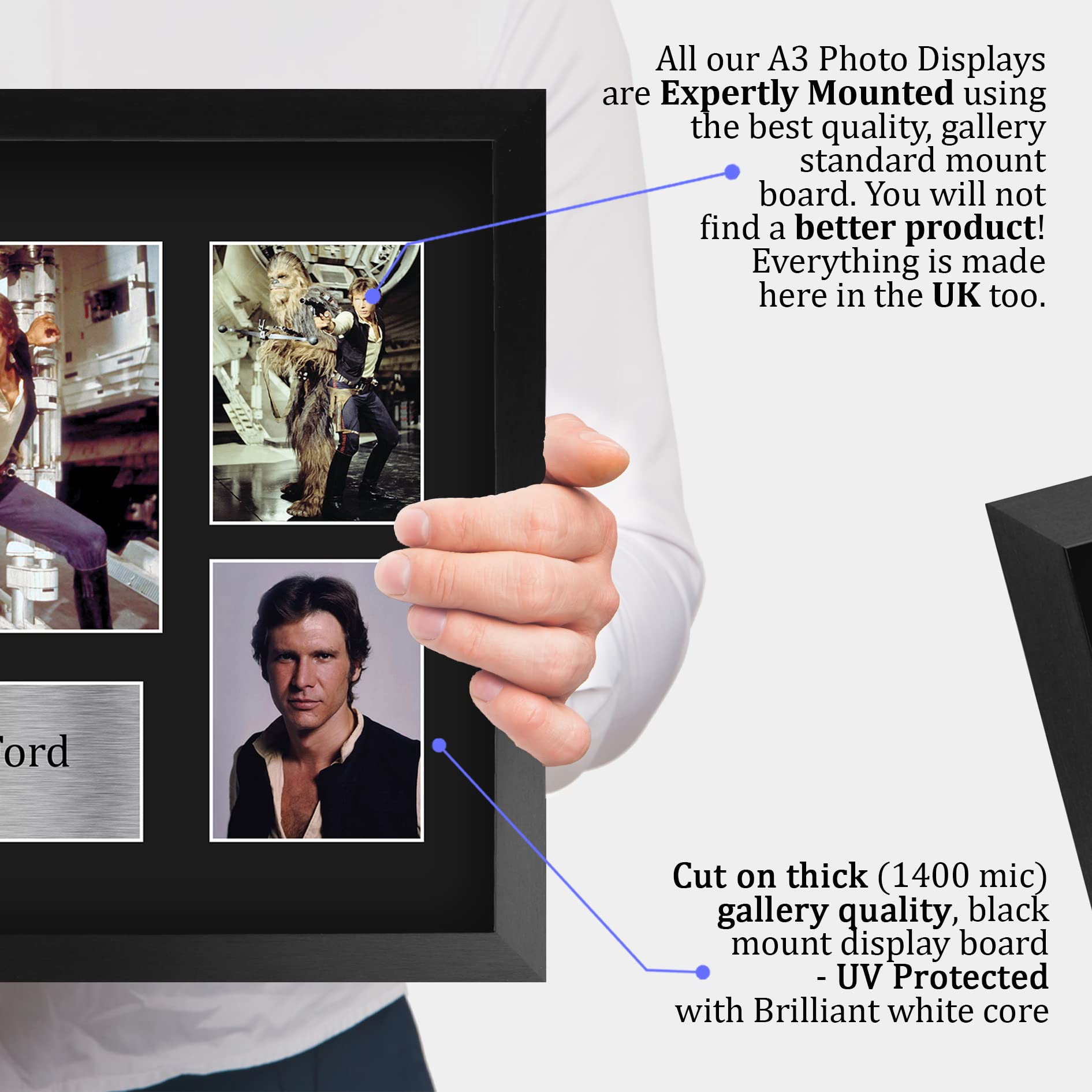 HWC Trading FR A3 Harrison Ford Star Wars Han Solo Gifts Printed Signed Autograph Picture Display for Movie Memorabilia Fans - Image 4