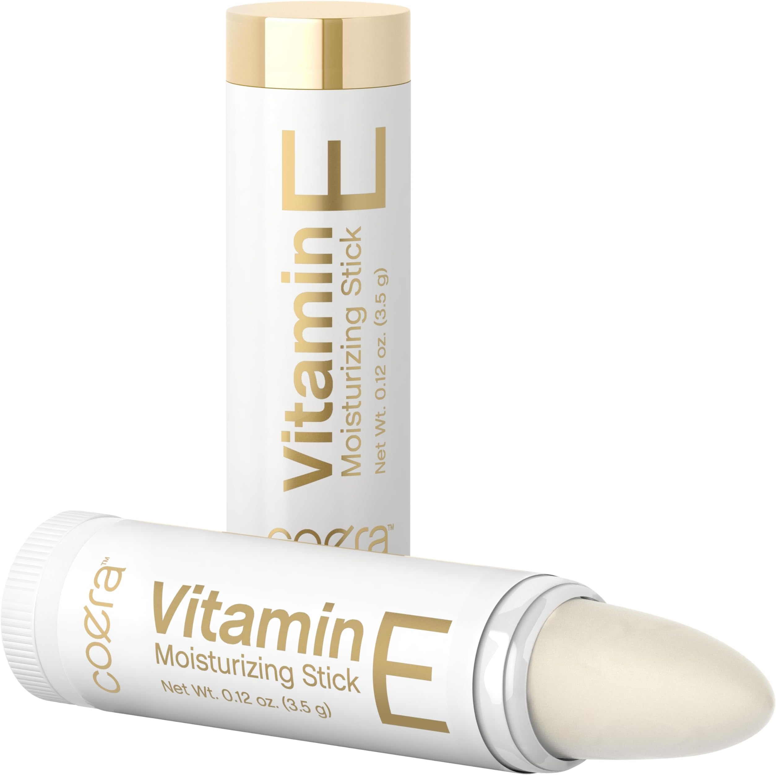 Coera Vitamin E Moisturizing Stick for Lips | .12 oz (2 Pack) | Hydrating & Nourishing Moisturizer | Free of Parabens, SLS & Fragrances