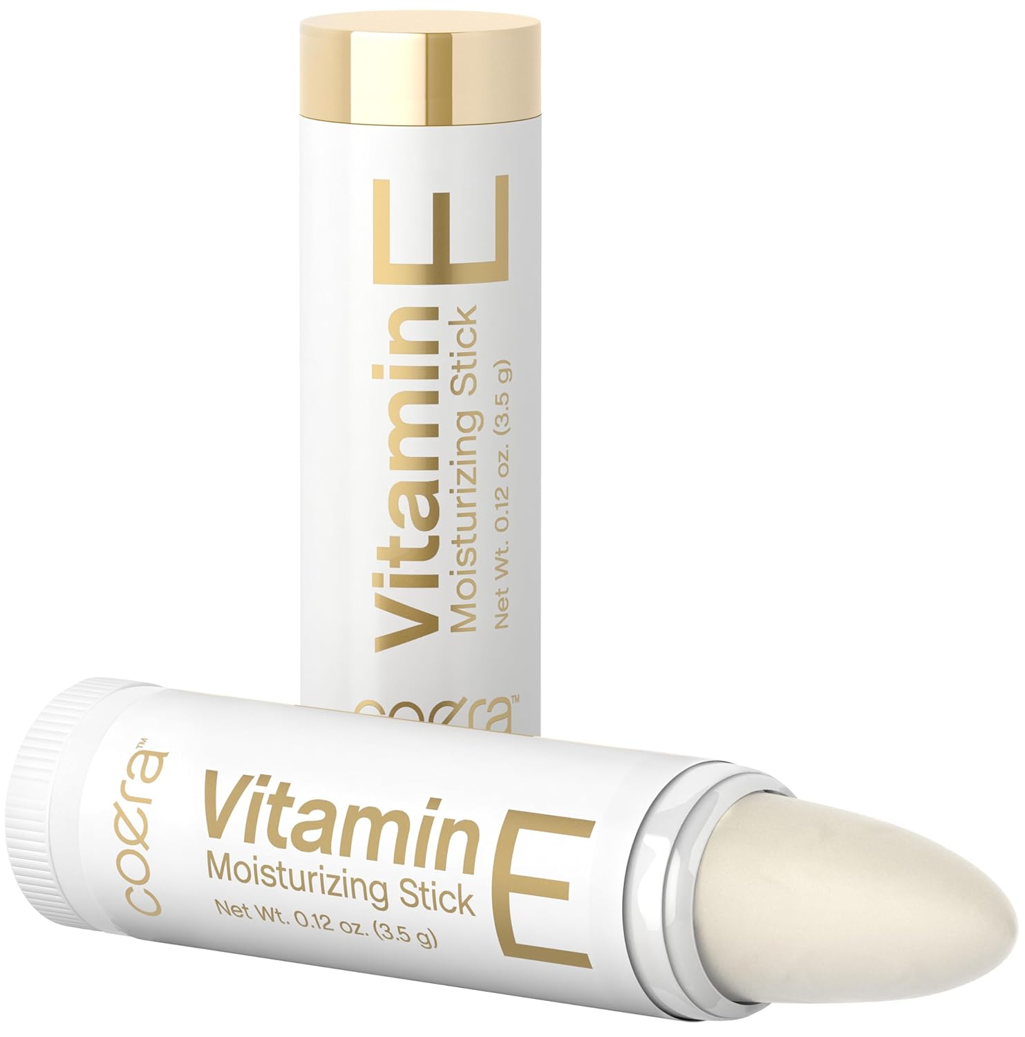 Coera Vitamin E Moisturizing Stick for Lips | .12 oz (2 Pack) | Hydrating & Nourishing Moisturizer | Free of Parabens, SLS & Fragrances Coera Vitamin E Moisturizing Stick for Lips | .12 oz (2 Pack) | Hydrating & Nourishing Moisturizer | Free of Parabens, SLS & Fragrances