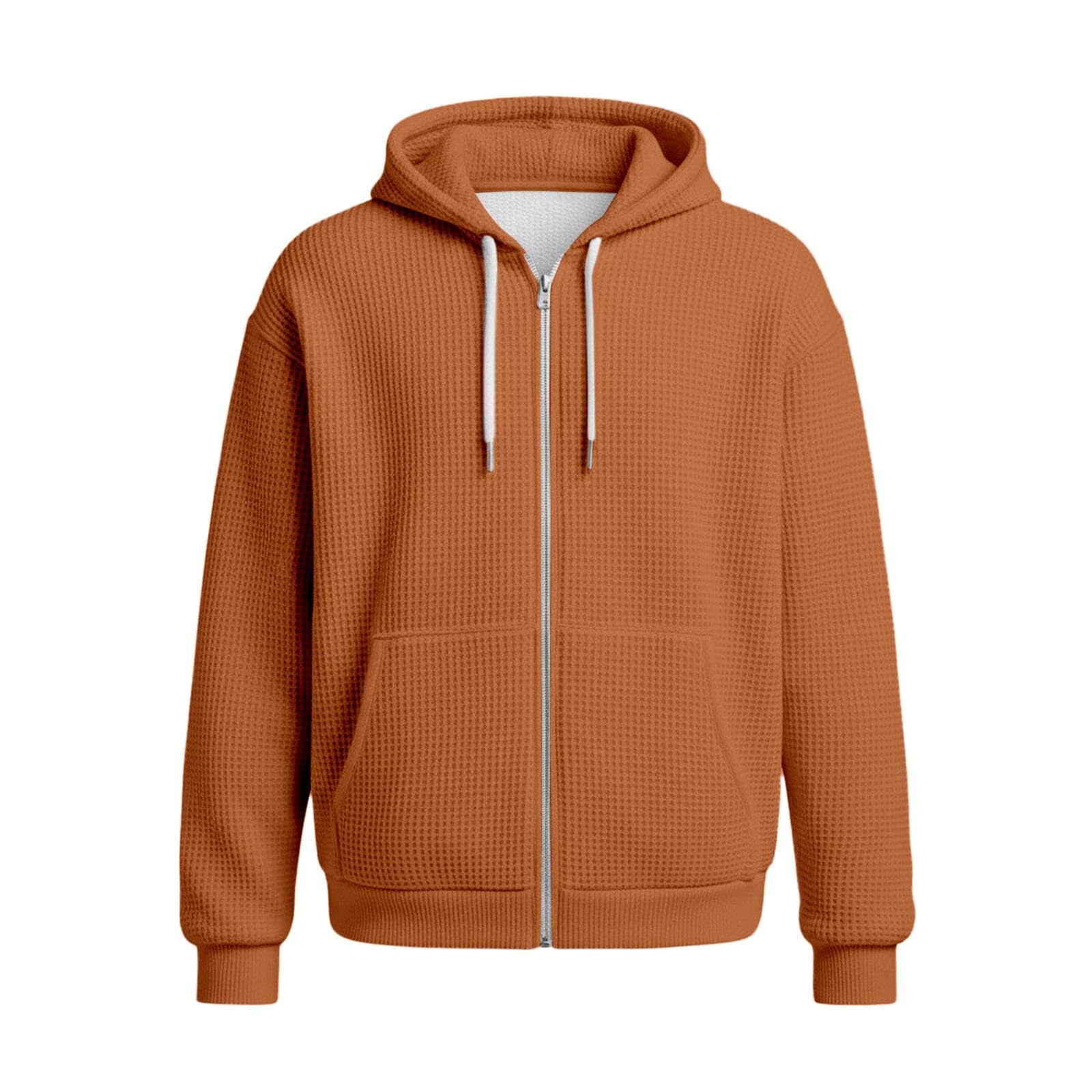 Felpa Uomo in Maglia Tinta Unita con Zip, Perfetta per Comfort Quotidiano e Look Casual, Semplice e Versatile.