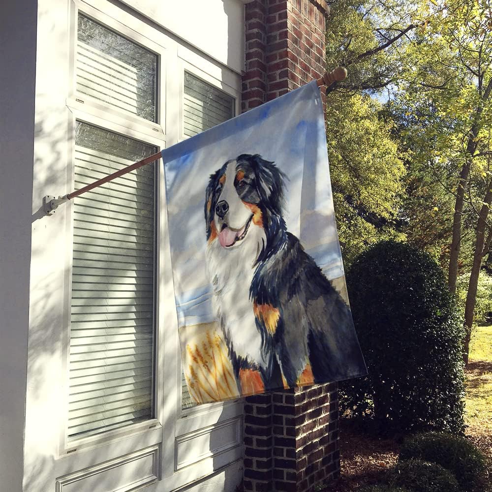Caroline's Treasures 7012CHF Momma's Love Bernese Mountain Dog House Flag Large Porch Sleeve Pole Decorative Outside Yard Banner Artwork Wall Hanging, Polyester, House Size, Multicolor