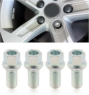 4PCS M14x1.5 Lug Bolts,High Hardness Wheel Bolts Compatible with Skoda Audi A3 A4 A5 A6 Seat Leon Altea VW Arteon Beetle,17mm Hex Wheel Lug Stud OEM#WHT001812,WHT002437