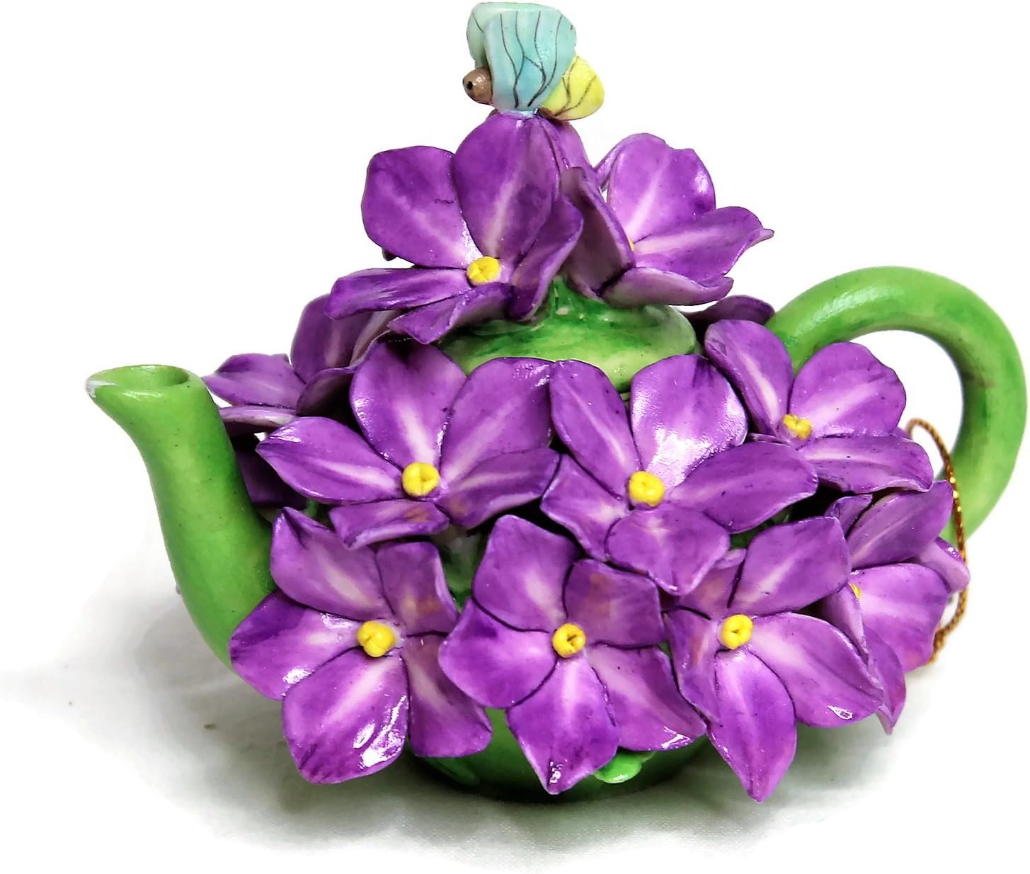 Unique Design Porcelain Miniature Flower Teapot for Home