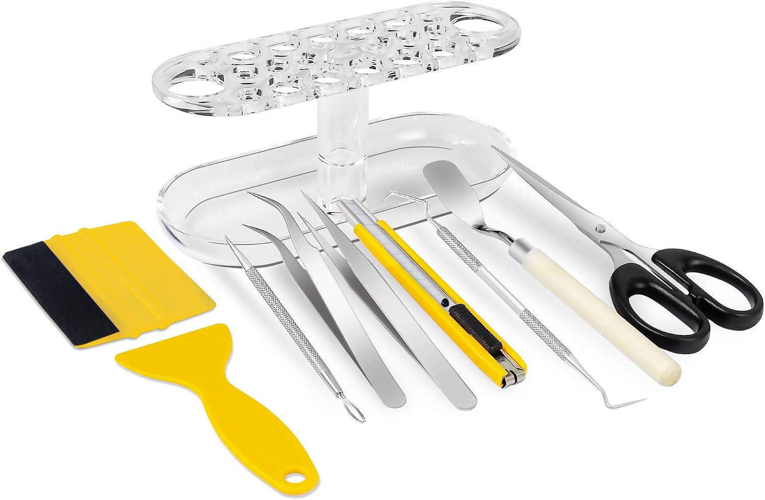HIRALIY Vinyl Weeding Tool Kit with Weeding Tools Stand Organizer,Craft Vinyl Tool Accessories for Cricut Maker/Explore Air 2/Silhouette/Cameos/Lettering/Oracal 631 651 751
