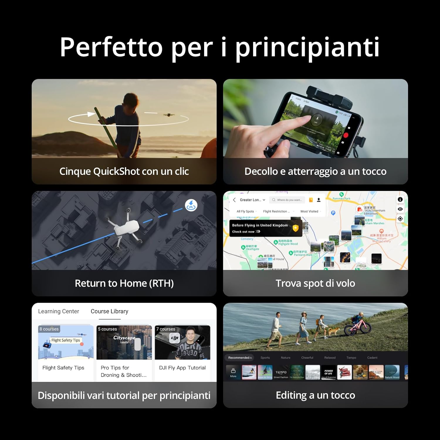 DJI Mini 4K, drone per adulti, fotocamera 4K HD, meno di 249 g, stabilizzatore 3 assi, trasmissione video 10 km, return automatico, resistenza al vento, 31 min di volo, C0, volo intelligente Mini 4K (31min di volo) Versione singola - Immagine 4