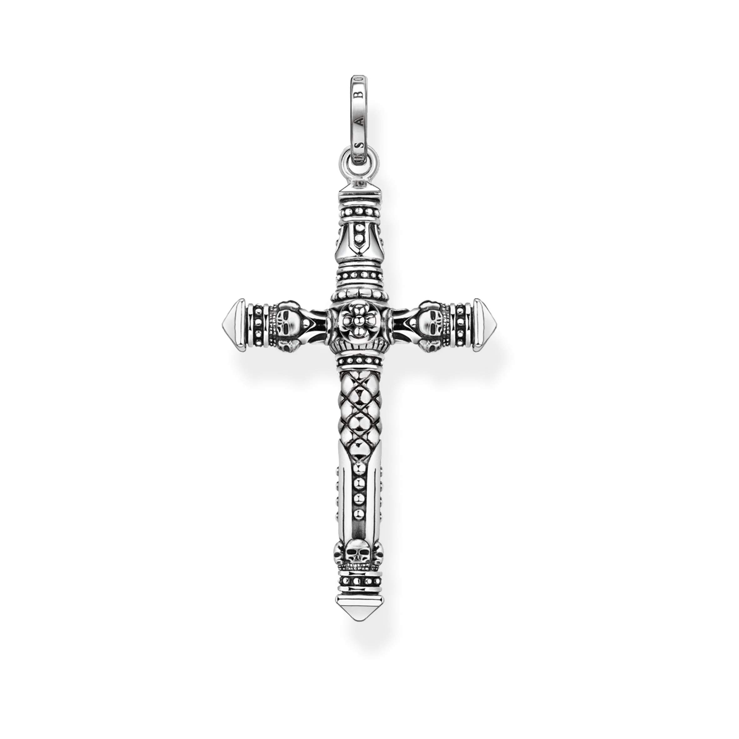 THOMAS SABO Pendant cross 925 Sterling Silver, Blackened