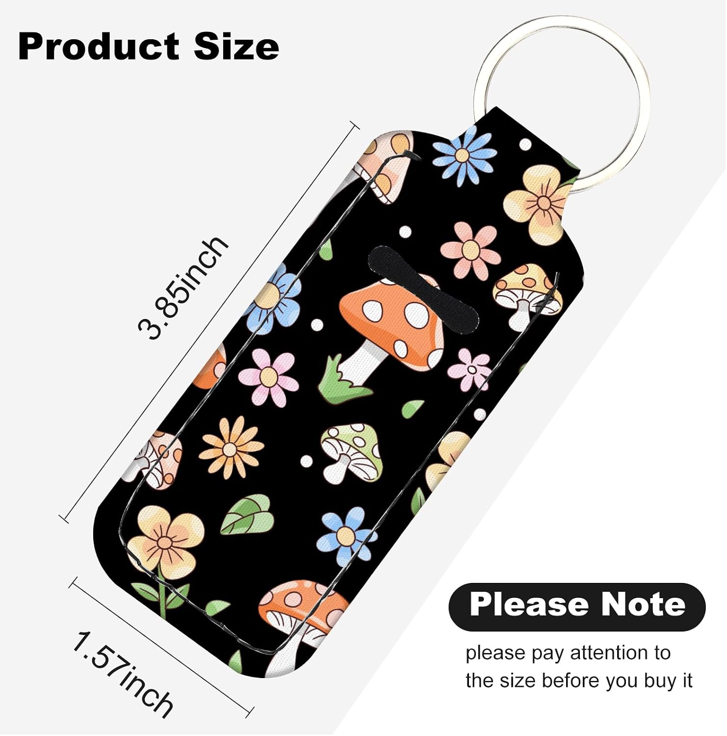 Lip Balm Holder Keychain,Cute Lip gloss Keychain,Lipstick Neoprene Clip-on Lip Balm Holder for Woman image 2