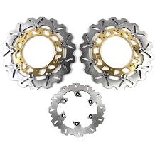 Front Rear Brake Discs Rotors for YZF600R THUNDERCAT 1996-2004 Brake Disks Motorcycle Accessories YZF600 YZF 600 R 600R Gold 1997 1998 1999 2000 2001 2002 TDM 900 TDM900