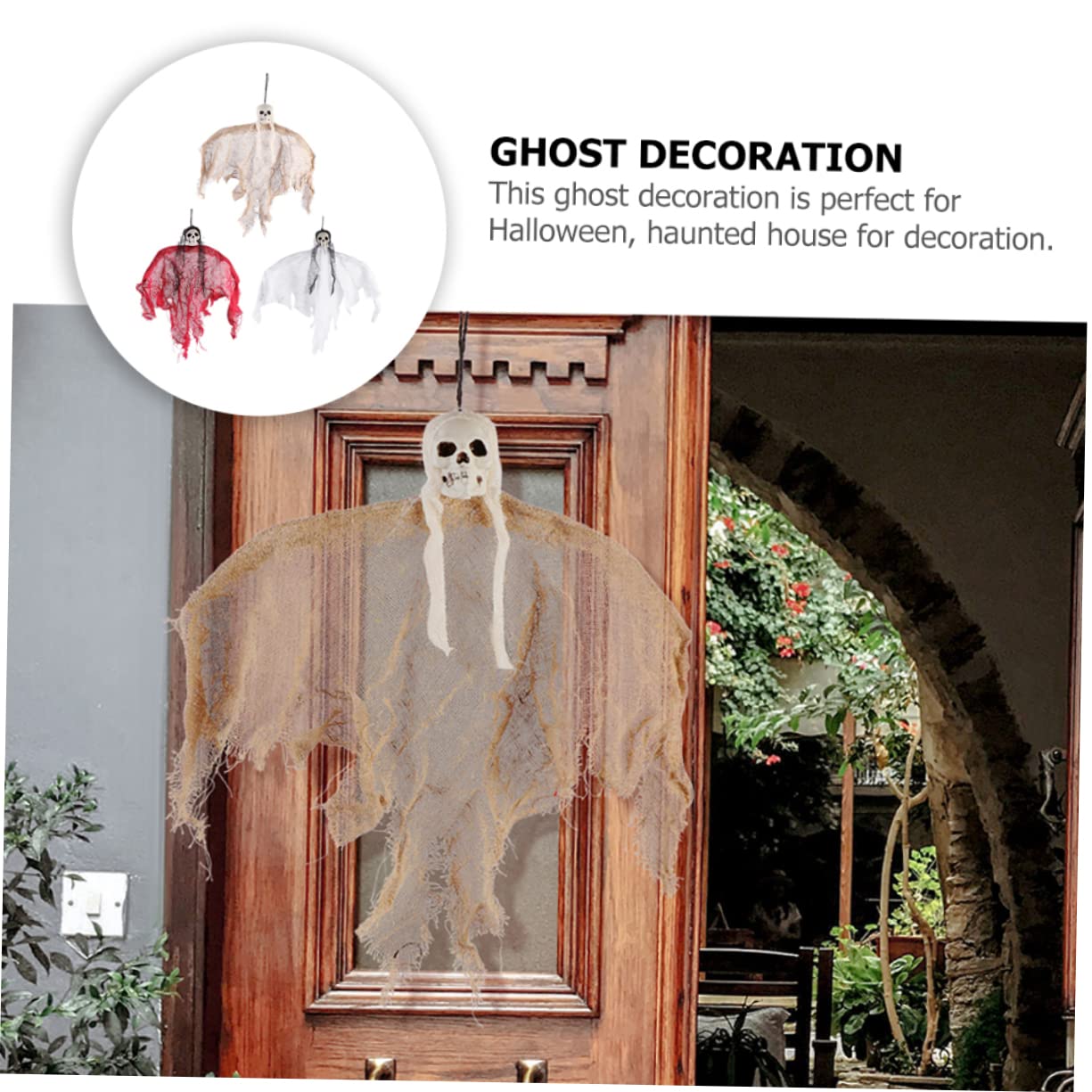 Ciieeo 4 Set Di Decorazioni Riutilizzabili Di Halloween Ornamenti Fantasma Realistici Fantasmi Appesi Per Feste 3 Pezzi * 4